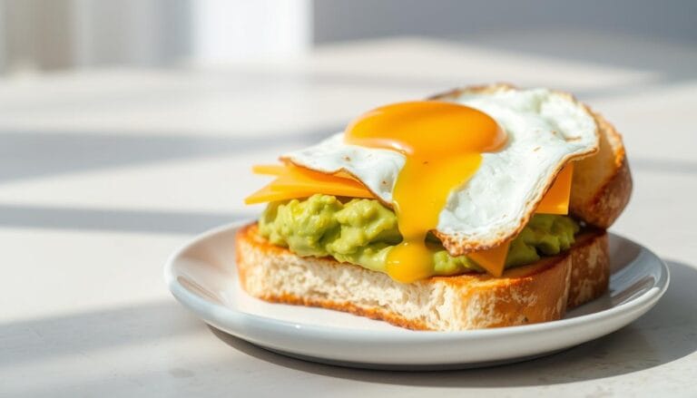 avocado cheese egg bread