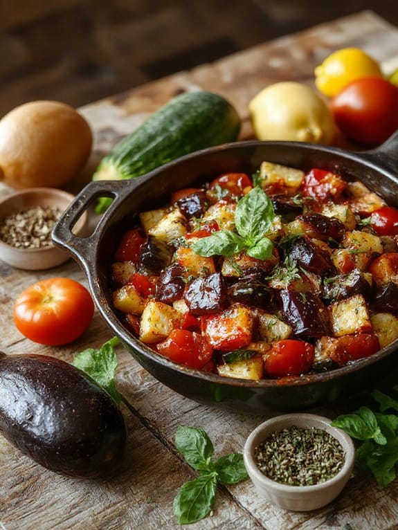 fresh seasonal vegetable dish e0yb0