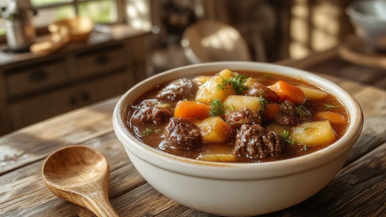 hearty beef stew preparation