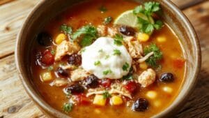 hearty chicken taco soup