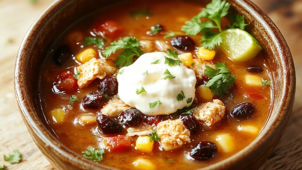 Chicken Taco Soup 3 hearty chicken taco soup