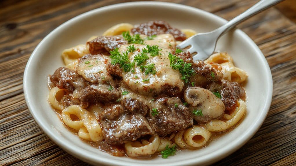 savory beef pasta dish