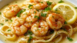 shrimp garlic butter pasta