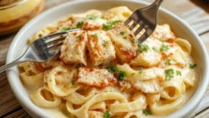 creamy chicken pasta dish