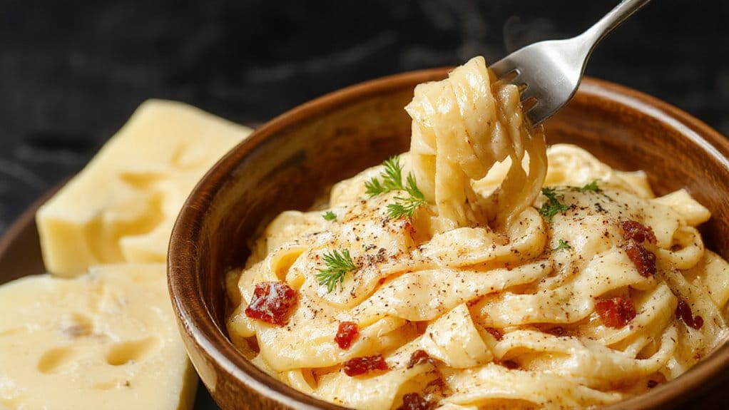 creamy pasta with bacon