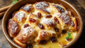 delicious bread pudding dessert