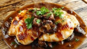 delicious chicken in marsala