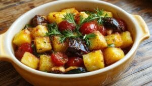 delicious vegetable dish preparation
