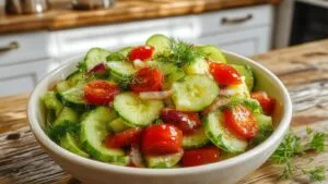fresh and crunchy cucumber salad