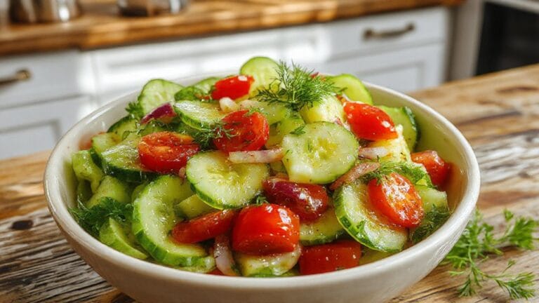 fresh and crunchy cucumber salad
