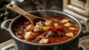 hearty meat and vegetables